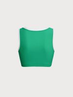 Green Contrast Crop Surf Top - Image 6