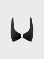 Black U-Ring Cross Back Bikini Top - Image 11