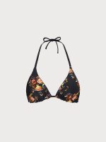 Black Reversible Floral Halter Bikini Top - Image 7