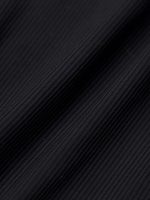 Black Ribbed High Cut Wide Waistband Bikini Bottom - Image 6