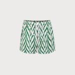 Boys' Green Geometric Swim Shorts