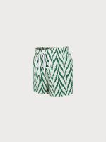 Boys' Green Geometric Swim Shorts - Image 2