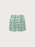 Boys' Green Geometric Swim Shorts - Image 3