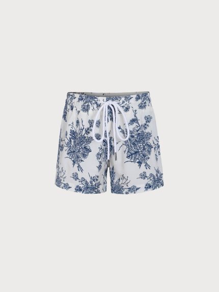 Boys' Blue Floral Swim Shorts