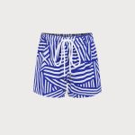 Boys' Navy Geometric Swim Shorts