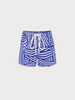 Boys' Navy Geometric Swim Shorts