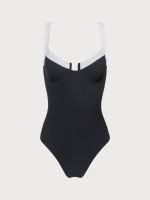 Contrast Trim Knotted One-Piece Swimsuit - Image 6
