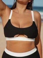 Contrast Trim Plus Size Bikini Top - Image 2