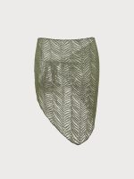 Army Green Crochet Cover-Up Skirt - Image 6