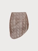 Brown Crochet Cover-Up Skirt - Image 7