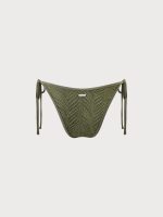 Army Green Crochet Tie Bikini Bottom - Image 7