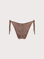 Brown Crochet Tie Bikini Bottom - Image 6