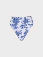 Floral High Waist Bikini Bottom - Image 9
