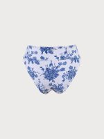 Floral High Waist Plus Size Bikini Bottom - Image 6