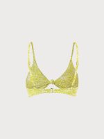 Floral Jacquard Knot Bikini Top - Image 8