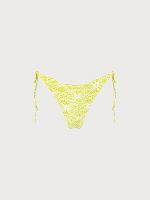 Floral Jacquard Tie Bikini Bottom - Image 5