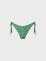 Geometric Textured Tie Bikini Bottom - Image 3