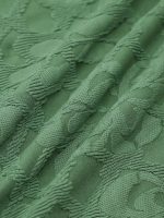 Girls Dark Green Jacquard One-Piece - Image 4