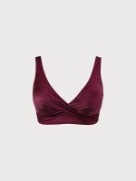 Jacquard Twist Front Plus Size Bikini Top - Image 7