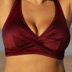 Jacquard Twist Front Plus Size Bikini Top