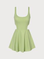 Light Green Cut-Out Dress - Image 11