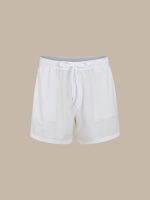 White 7" Men's Swim Trunks