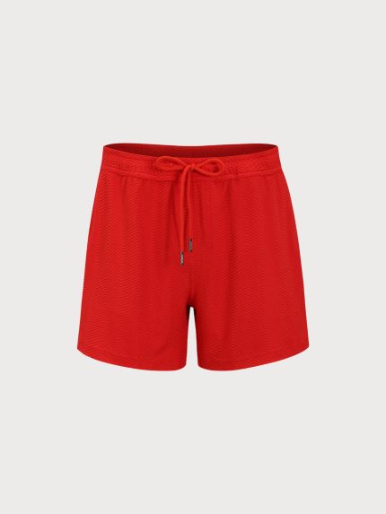 Men's Red Wave 5" Swim Trunks