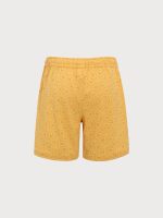 Yellow Jacquard Beach Men's 7" Swimming Trunks - Image 2