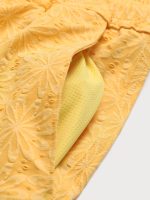 Yellow Jacquard Beach Men's 7" Swimming Trunks - Image 5