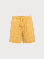 Yellow Jacquard Beach Men's 7" Swimming Trunks