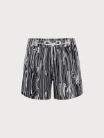 Hapnix® - Men's Black Stripes 5" Swim Trunks - Image 4