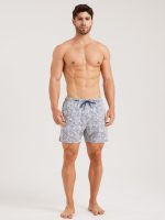 Hapnix® - Men's Blue Wave Print 5" Swim Trunks - Image 6