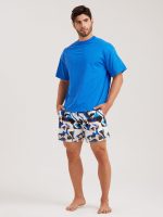 Hapnix® - Abyssal Rapids- The Blue Men's 5" Swim Trunks - Image 7