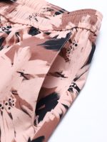 Brown Contrast Floral 7" Men's Swim Trunks - Image 5