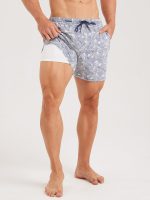 Hapnix® - Men's Blue Wave Print 5" Swim Trunks - Image 2