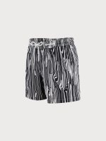 Hapnix® - Men's Black Stripes 5" Swim Trunks - Image 5