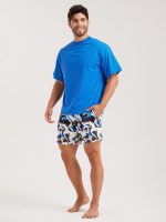 Hapnix® - Abyssal Rapids- The Blue Men's 5" Swim Trunks - Image 8