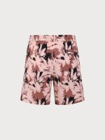 Brown Contrast Floral 7" Men's Swim Trunks - Image 3