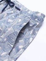 Hapnix® - Men's Blue Wave Print 5" Swim Trunks - Image 10