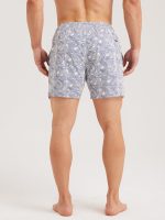 Hapnix® - Men's Blue Wave Print 5" Swim Trunks - Image 3