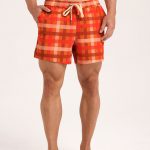Hapnix® - Men's Orange 5" Swim Trunks