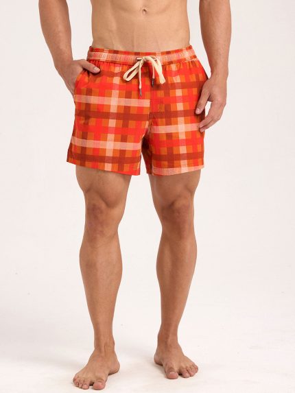 Hapnix® - Men's Orange 5" Swim Trunks