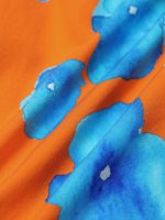 Hapnix® - Men's Orange Floral Print 5" Swim Trunks - Image 12