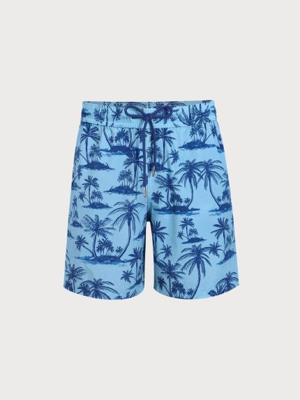 Blue Tree Beach Men's 7" Swimming Trunks