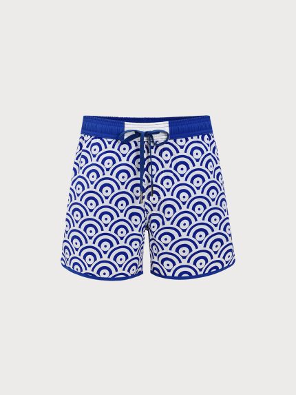 The Navy Waves Men's 5" Swimming Trunks