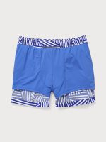 The Navy Geometric Beach Men's 5" Swimming Trunks - Image 3