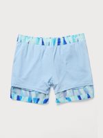 Blue Geometric Men's 5" Beach Swimming Trunks - Image 3