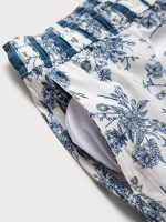 The Blue Floral Beach Men's 5" Swimming Trunks - Image 9