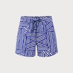 The Navy Geometric Beach Men's 5" Swimming Trunks