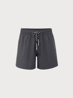 The Dark Grey Beach Men's 7" Swimming Trunks